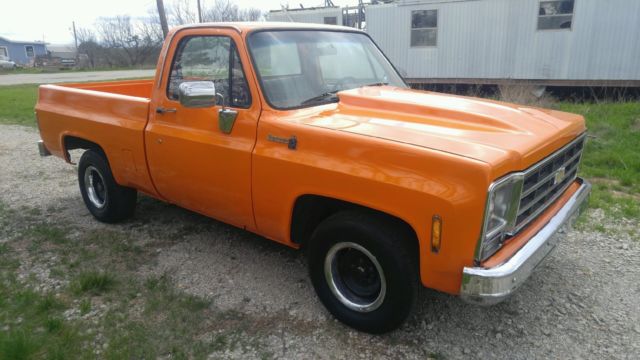 1979 chevy bonanza pick up orange 383 stroker 350 turbo trans