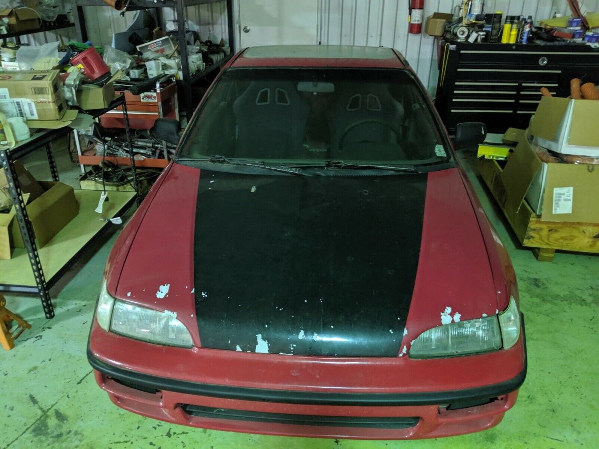 1988 honda crx coupe red fwd manual 1.6l crx si