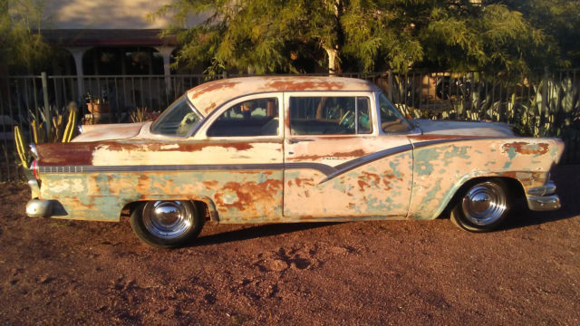 1956 ford 1956 fairlane 2dr. coupe "rat rod" "hot rod" "custom" rust free