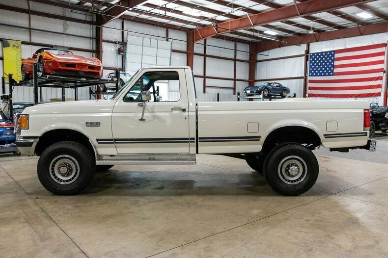 1990 ford f350 xlt 7304 miles ford white pickup truck 7.5l v8 5-speed manual