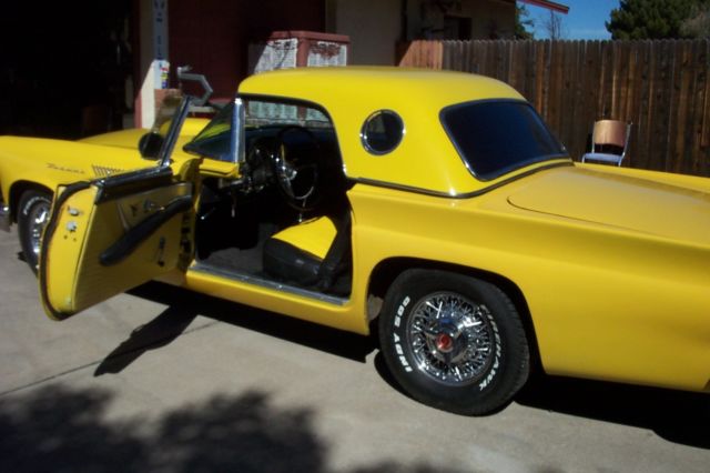 1957 "t" bird, arizona car, porthole top w/soft top, power disk brakes, 312 v8