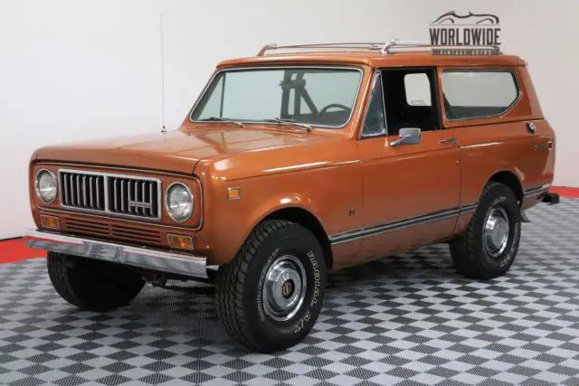 1974 gold factory removable hard top v8 4-speed 4x4!