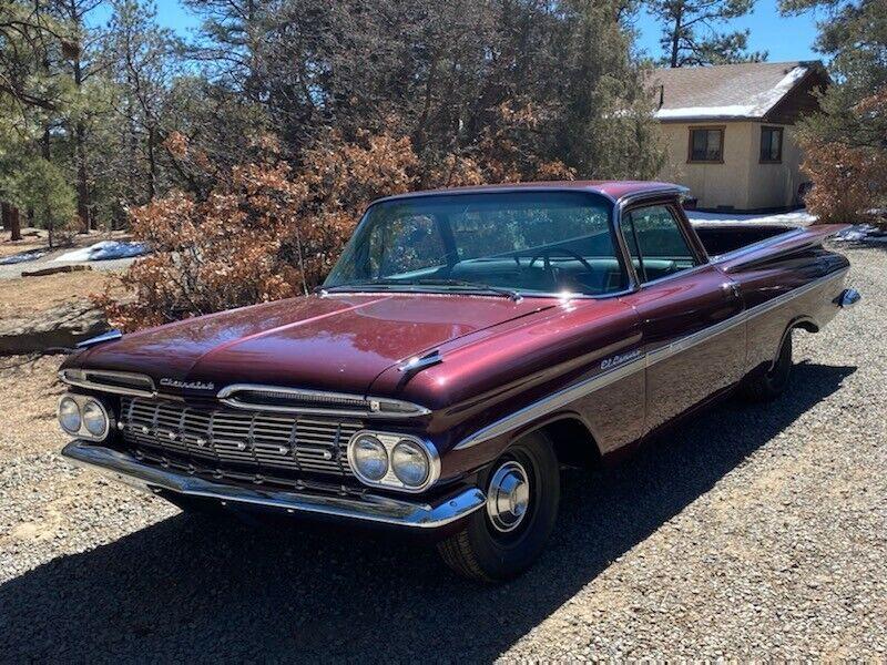 1959 chevrolet el camino gorgeous red basque pearl paint