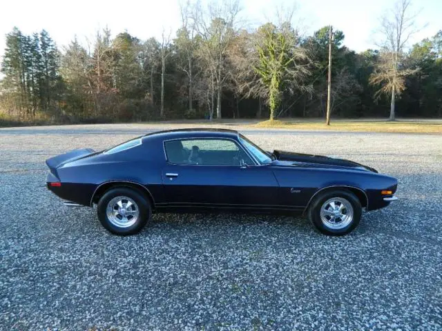 1971 chevrolet camaro split bumer 350 v8 midnight blue