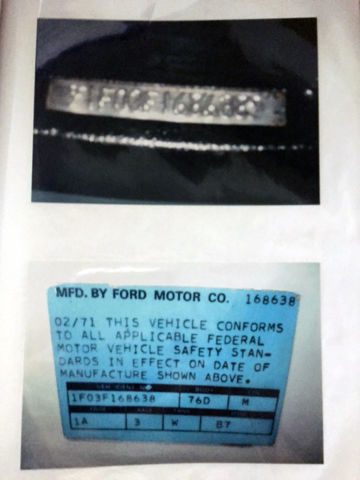 1971 ford mustang base convertible 2-door 5.0l