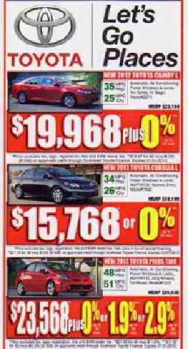 brand new 2012 toyota camry l sale! only save or 0% apr call now in greensboro, nc