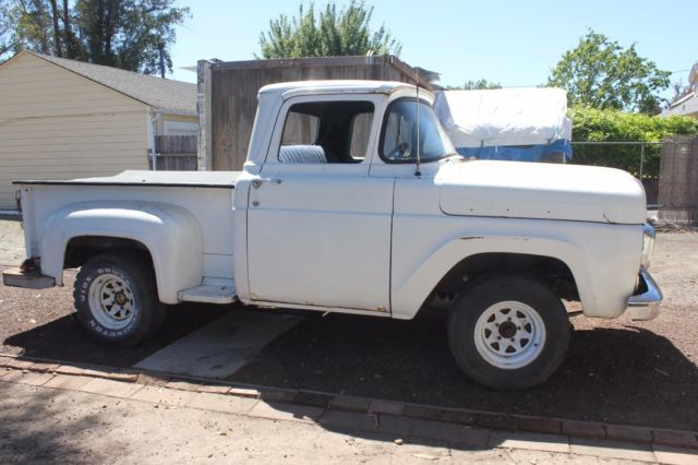 1960 ford f100 stepside california truck with no reserve!! super project!!!