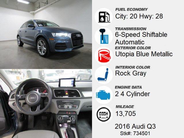 used 2016 audi q3 quattro 2.0t premium plus hollidaysburg, pa 16648 for sale in hollidaysburg, pennsylvania