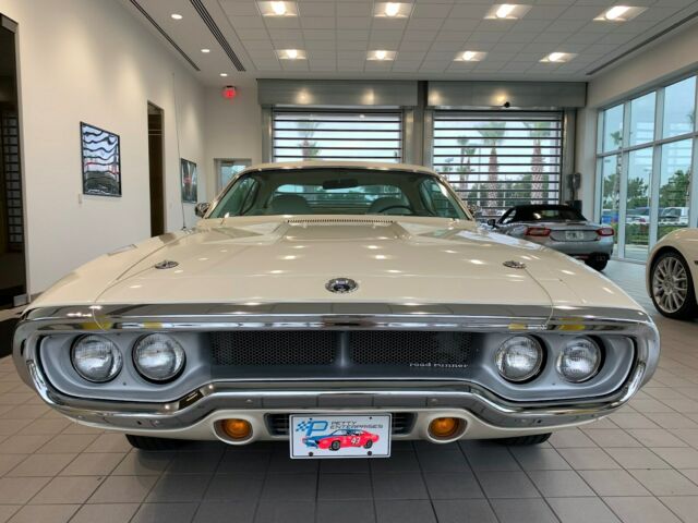 1972 plymouth roadrunner 400 ci triple white matching numbers