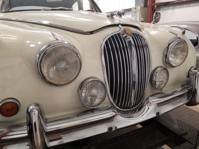 1961 jaguar mark ii old english white sedan