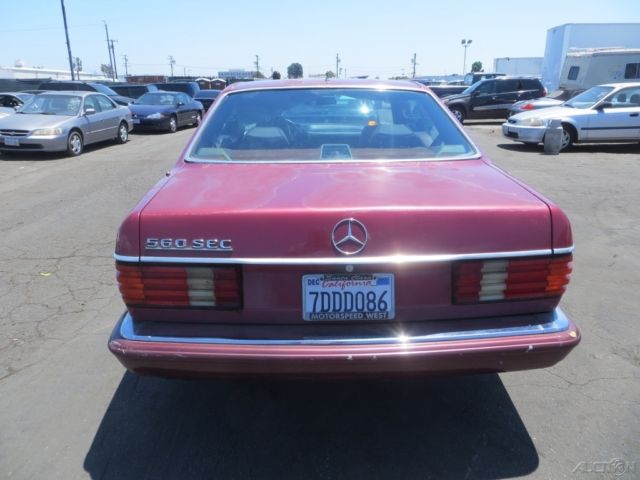 c 1989 mercedes-benz 560 2 dr used 5.6l v8 16v automatic no reserve
