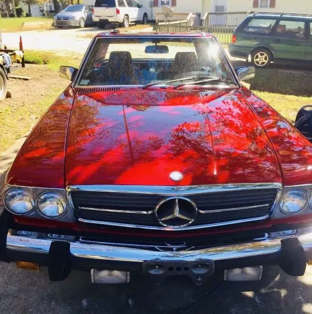 red 1989 mercedes 560 sl divorce sale