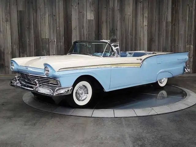 1957 ford skyliner robins egg blue 8 cyl automatic