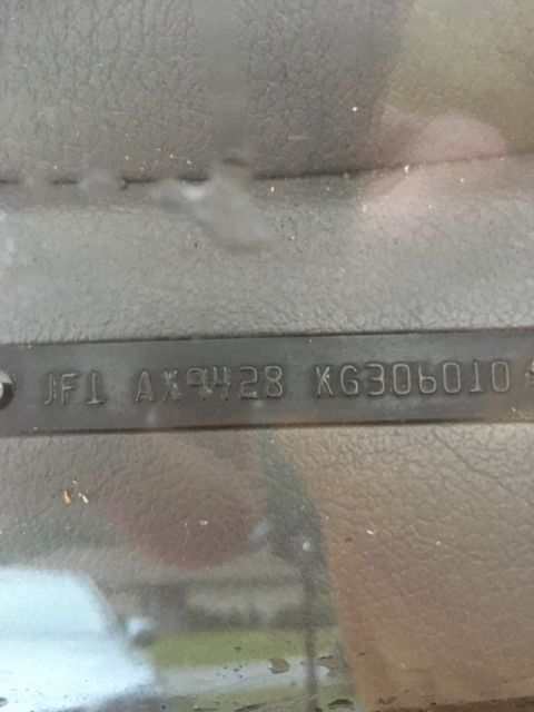subaru xt6 1989 flat six cylinder 2.7 l