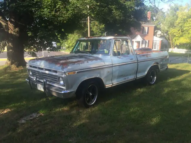 1973 ford f100 2wd swb 2 owner 302 3spd fresh clear over great patina nc truck