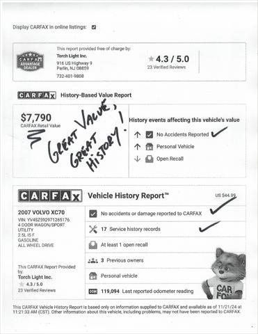 2007 volvo xc70 4dr wgn