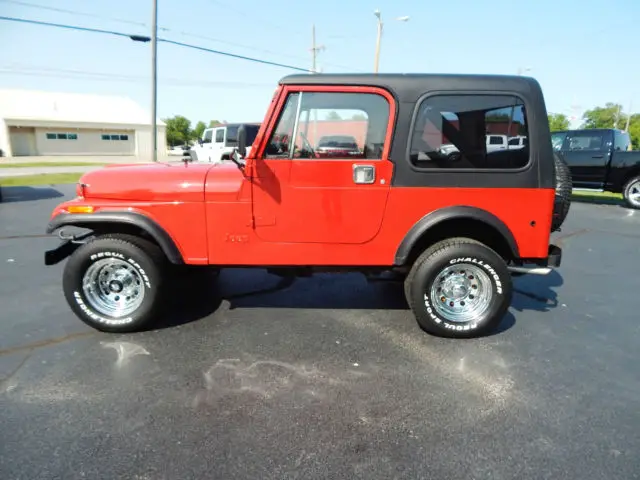 1983 jeep wrangler cj7 red 2-door hard top, 4.2 l 4x4