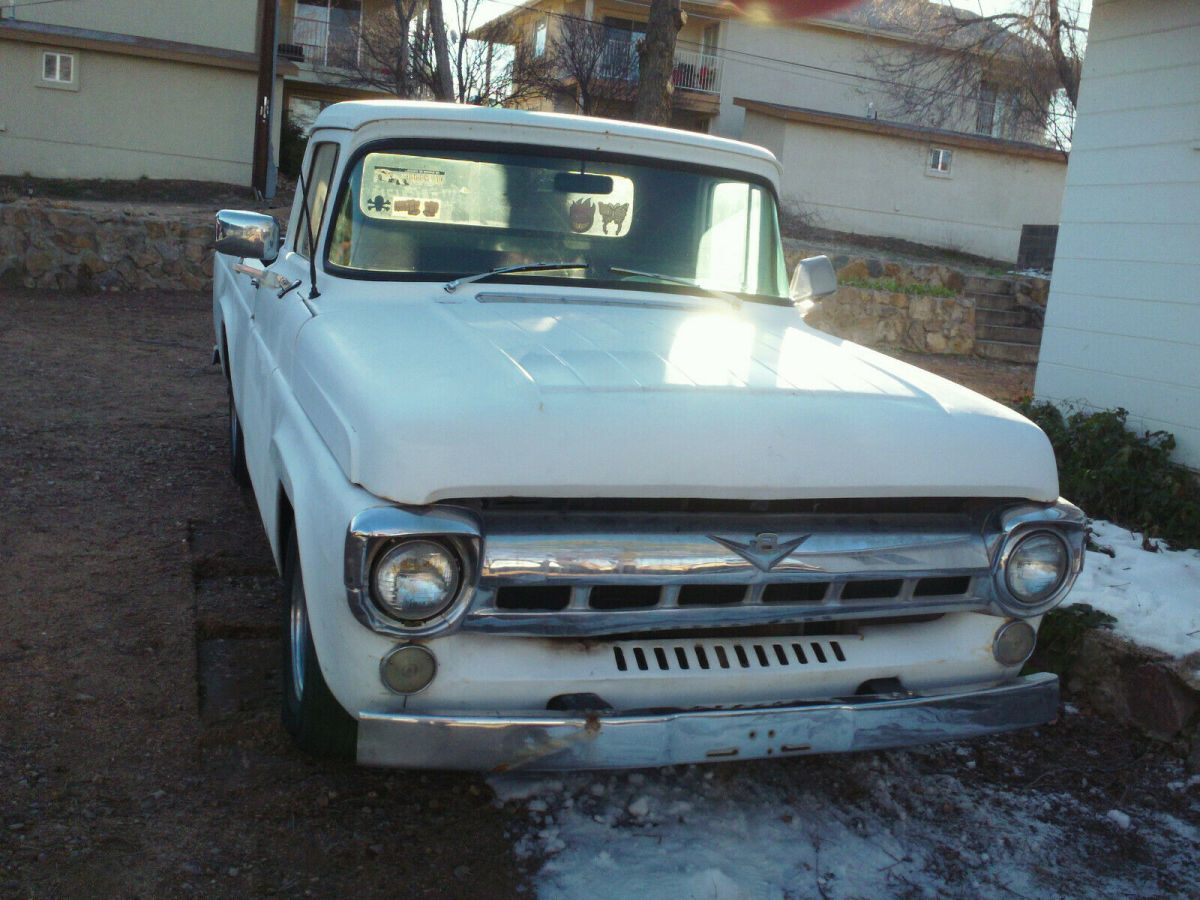 classic 1957 ford f-100 project truck pontiac 400 v8 a/c p/s a/t check it out!