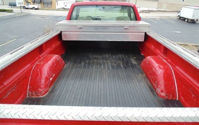 1993 gmc sierra 1500 c1500 red work pick up truck w/ delta tool box 147k