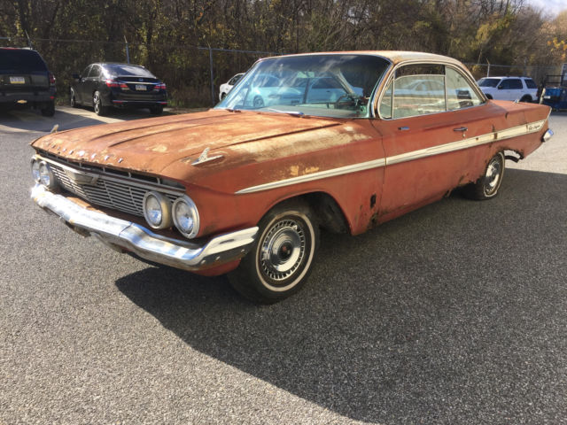 1961 chevrolet impala 2 dr hardtop running project parts car no reserve