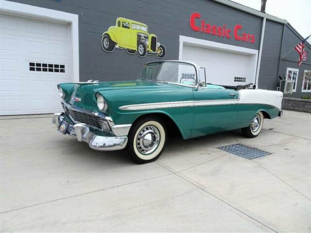 1956 chevrolet bel air convertible new top & interior no reserve absolute sale