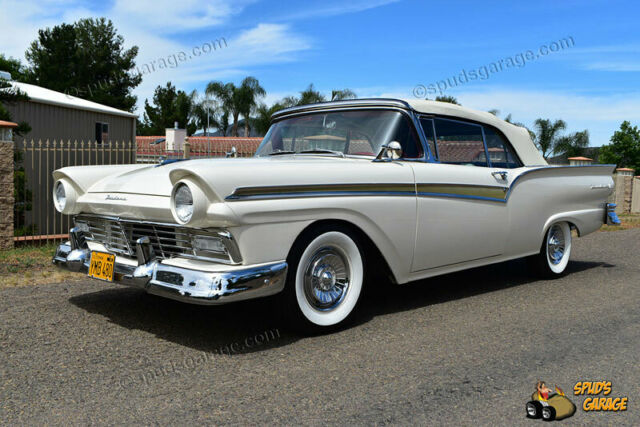 1957 ford fairlane 500 sunliner convertible resto-mod 5.0 v8 aod a/c