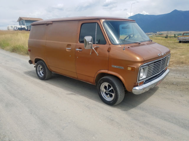 1975 gmc vandura shorty short chevy van panel hot rat rod kustom