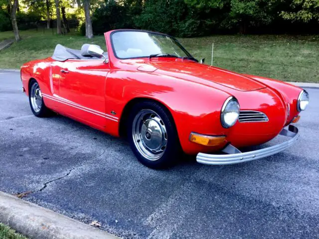 1972 karmann ghia beautiful red convertible
