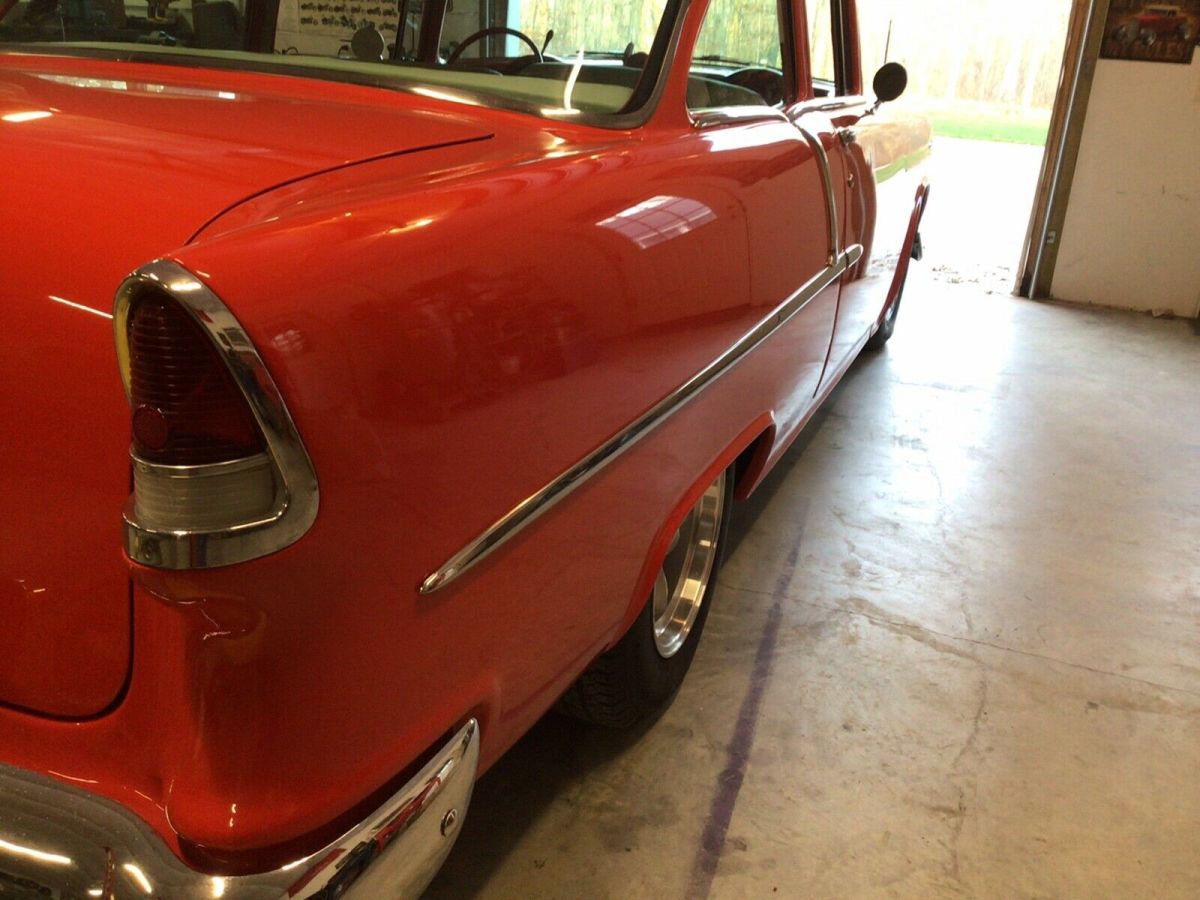 1955 chevrolet 210 coupe red rwd automatic 210