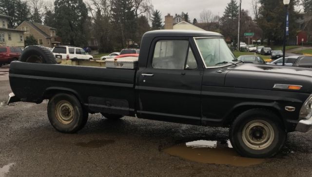 1969 ford f- 250 custom cab truck camper special