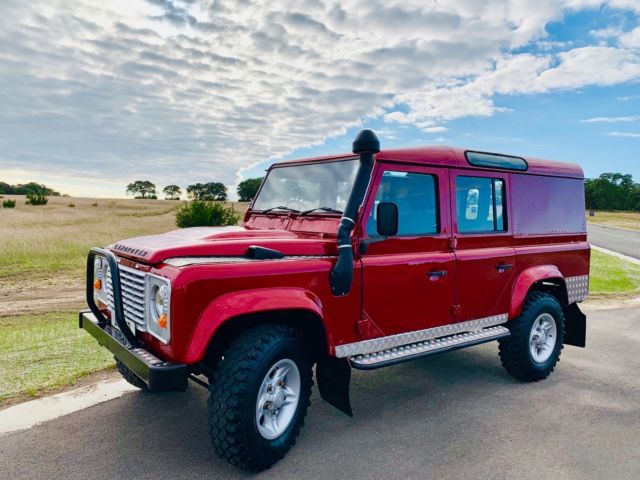 1989 red land rover 110~2.5 turbo diesel~runs/pulls perfectly~classic refurb