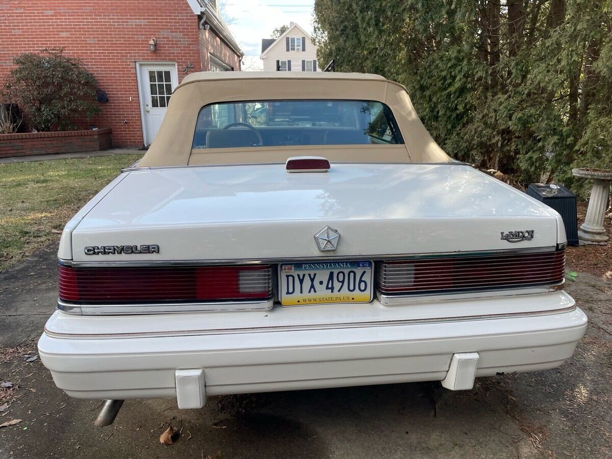 1986 chrysler lebaron white