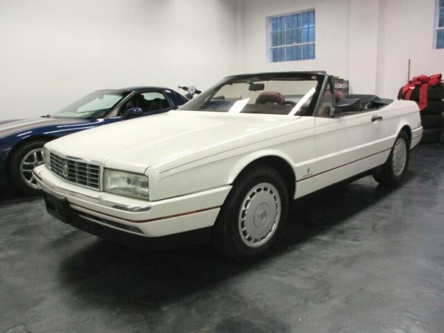 1990 cadillac allante pearl white red leather low miles beautiful convertible