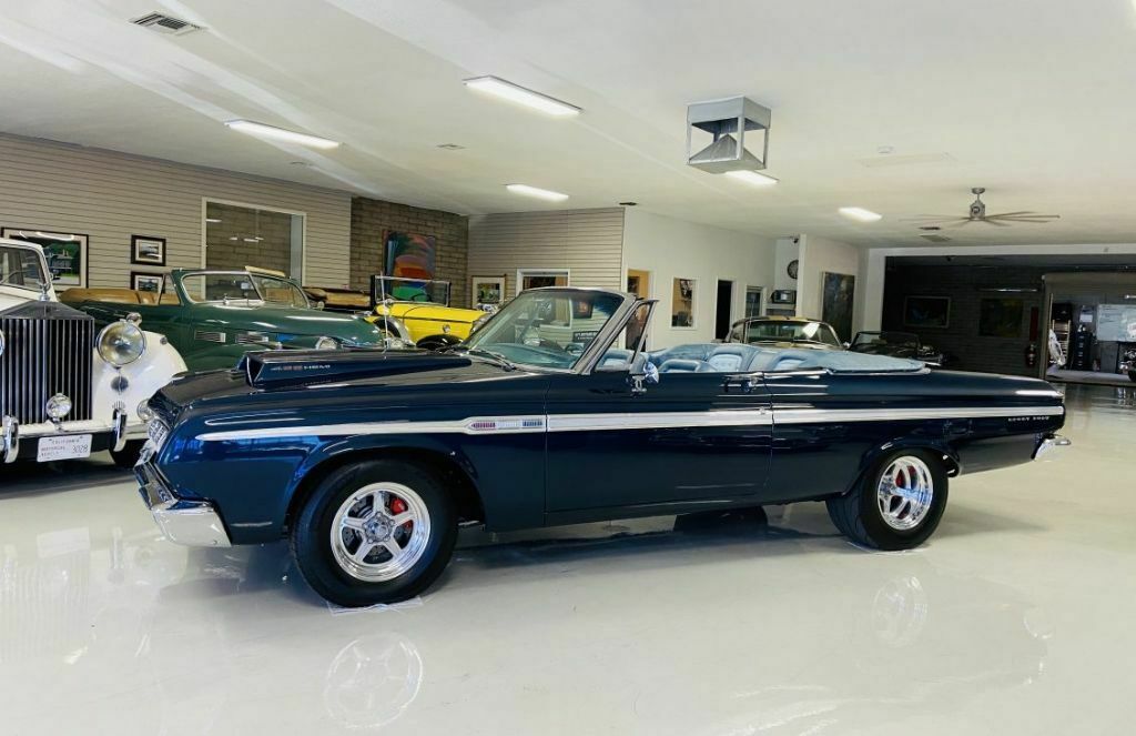 1964 plymouth sport fury 45800 miles blue cabriolet manual