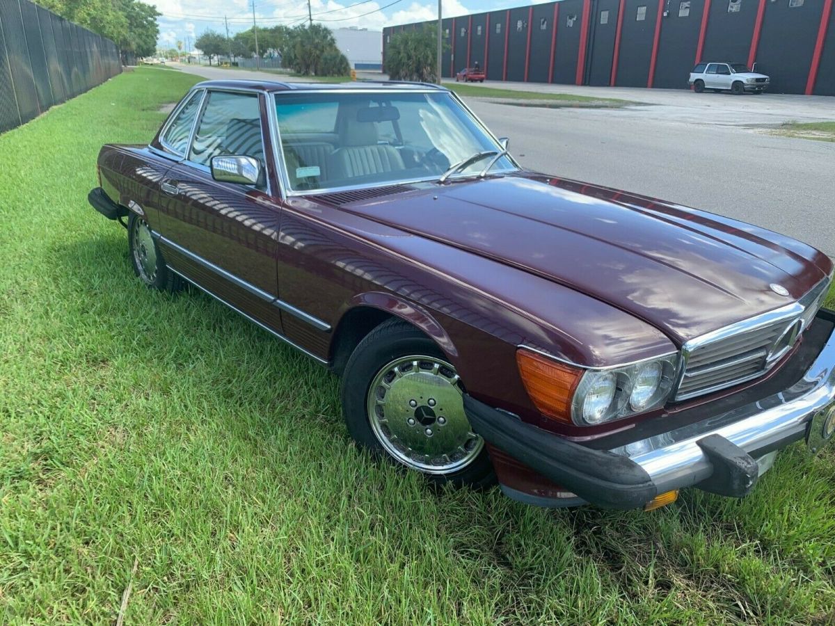 1988 mercedes-benz sl-class, burgundy with 97,017 miles available now!