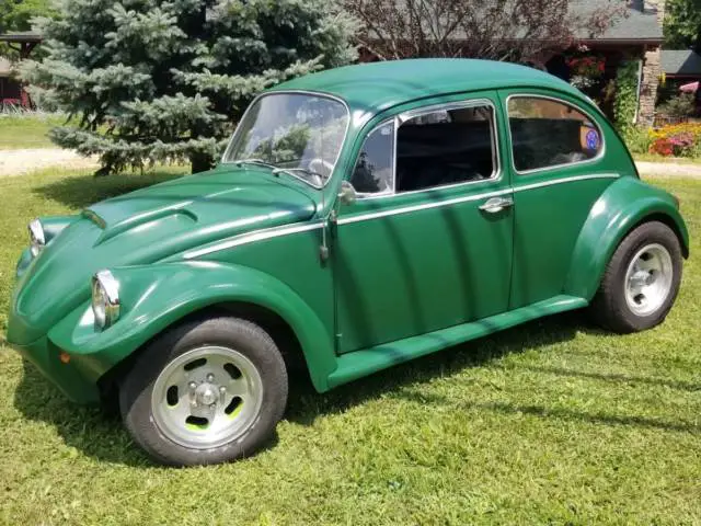 1965 volkswagen beetle "the frog", 78k miles, green, clean title