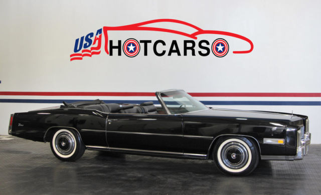 one owner - 675 original miles - triple black 1976 cadillac eldorado convertible