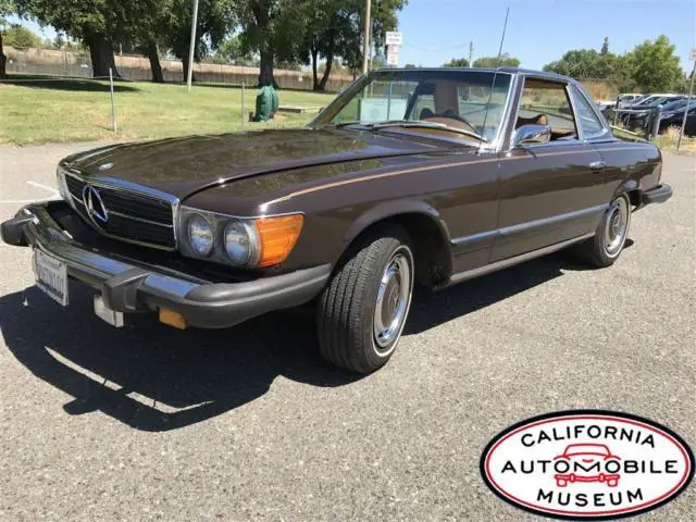 1974 mercedes 450sl convertible 119,523 miles chocolate brown hard & soft tops