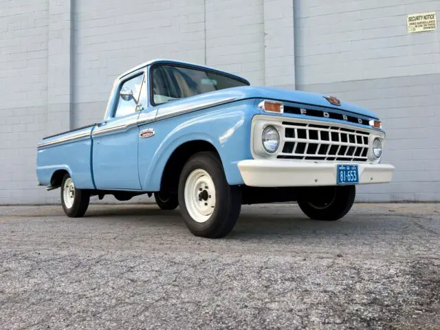 beautiful blue 1965 ford f100