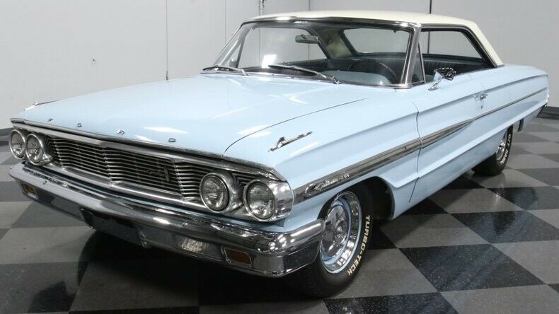classic vintage chrome fomoco 500 fastback 352 v8 auto transmission skylight blu