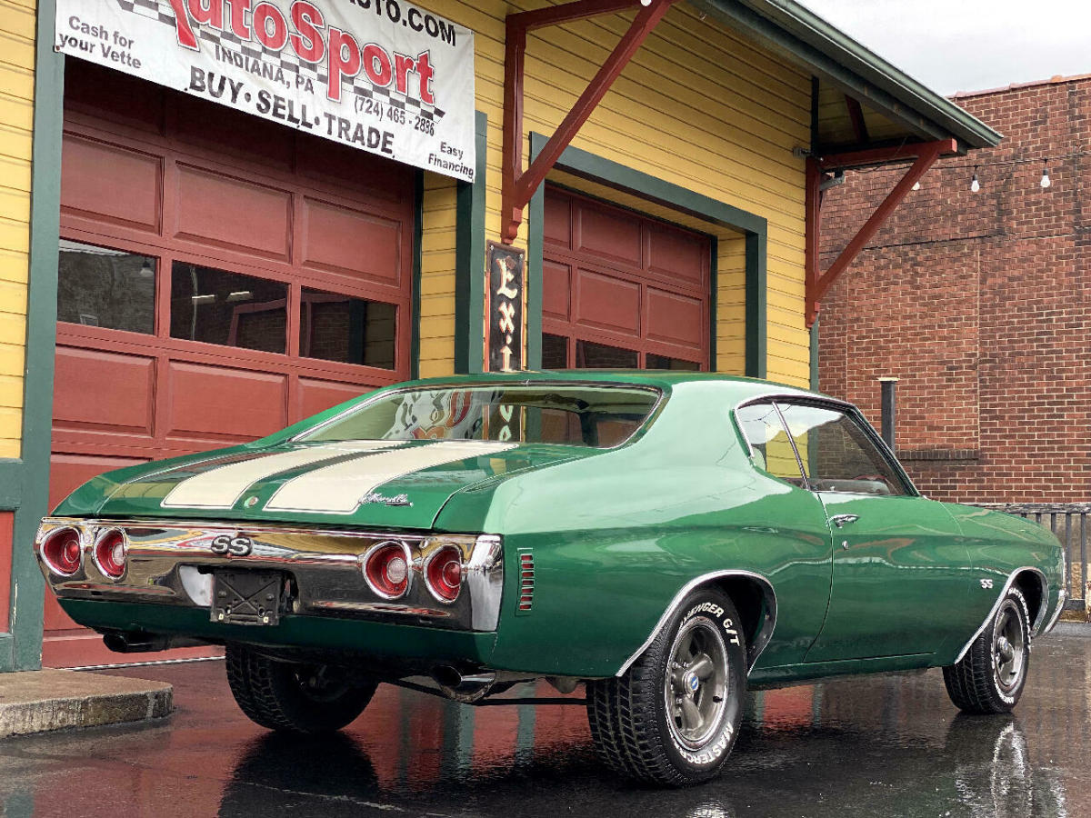 1972 chevrolet chevelle ss 92030 miles green select automatic