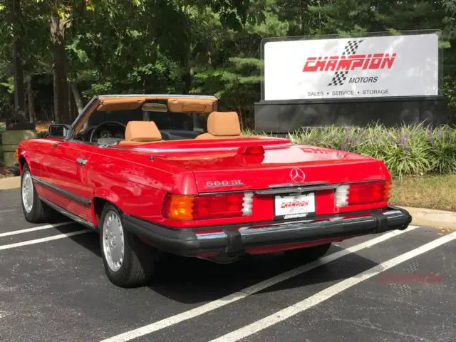 1987 mercedes benz 560sl 560 sl 72603 miles red 5.6l automatic