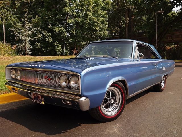 1967 dodge coronet r/t coupe 440 5-speed tremec pb ps met. blue w/ black int