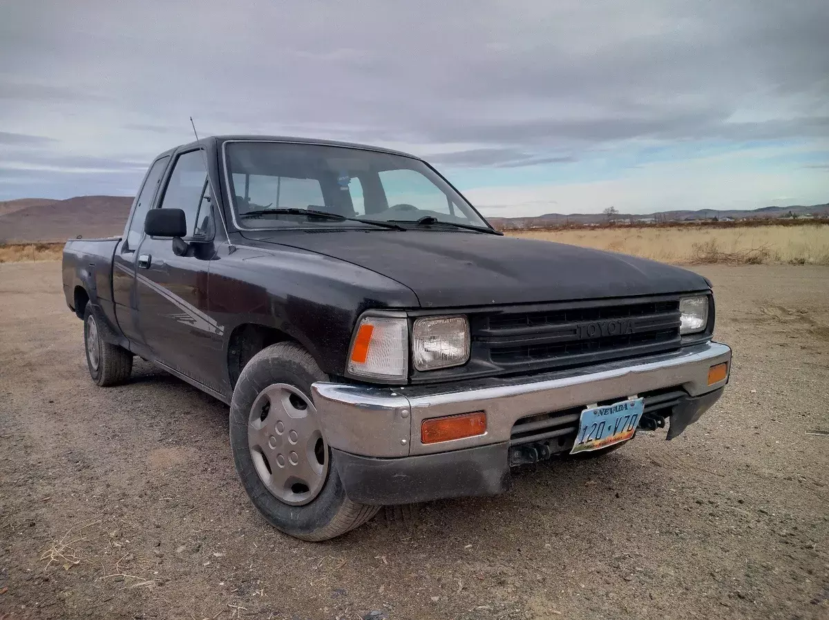1992 toyota pickup black rwd manual 1/2 ton extra long wheelbase dlx