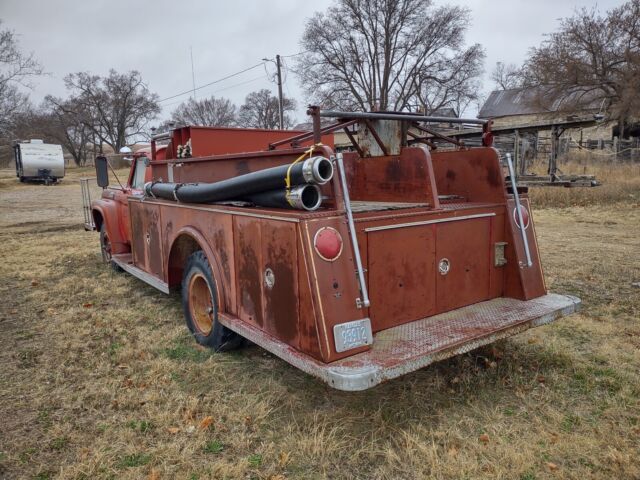 1963 ford f red rwd manual f 750 fire truck