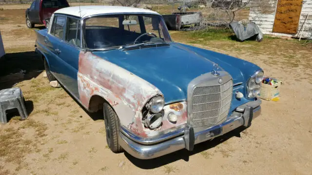 rare w111 mercedes-benz 1966 230s 4 speed manual arizona barn find fintail