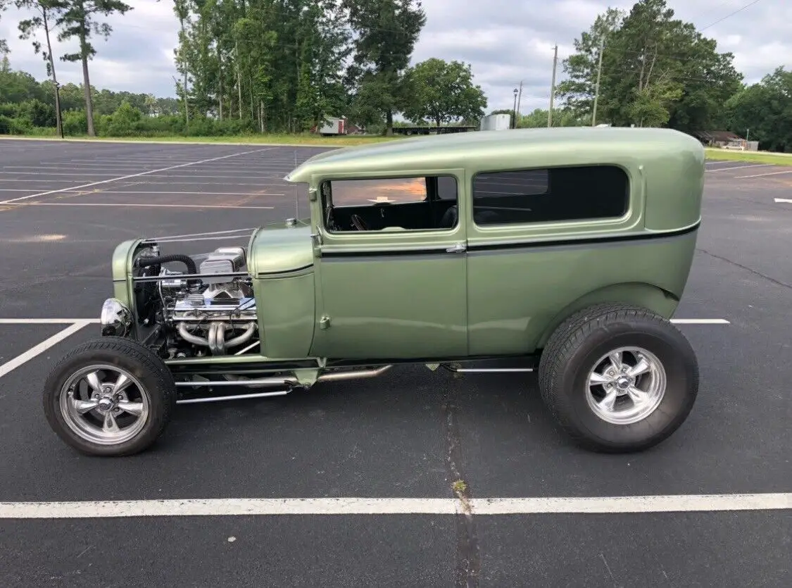1929 ford model a tudor metallic green hot rod