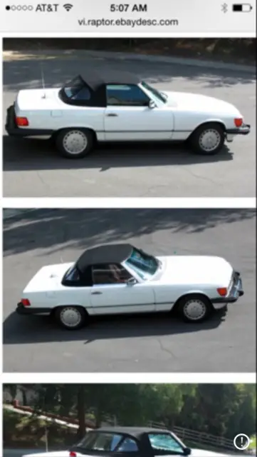 560sl mercedes benz - 1987