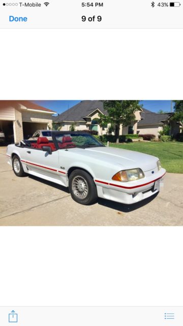 1989 ford mustang gt convertible 5.0 fox body