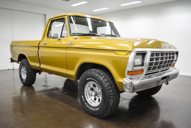 1979 ford f-100 custom 25777 miles gold pickup truck 300 i6 4 speed manual